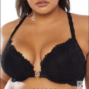 Savage X Fenty Romantic Corded Lace Front-Closure Push Up Bra- 42DDD NWT in pkg